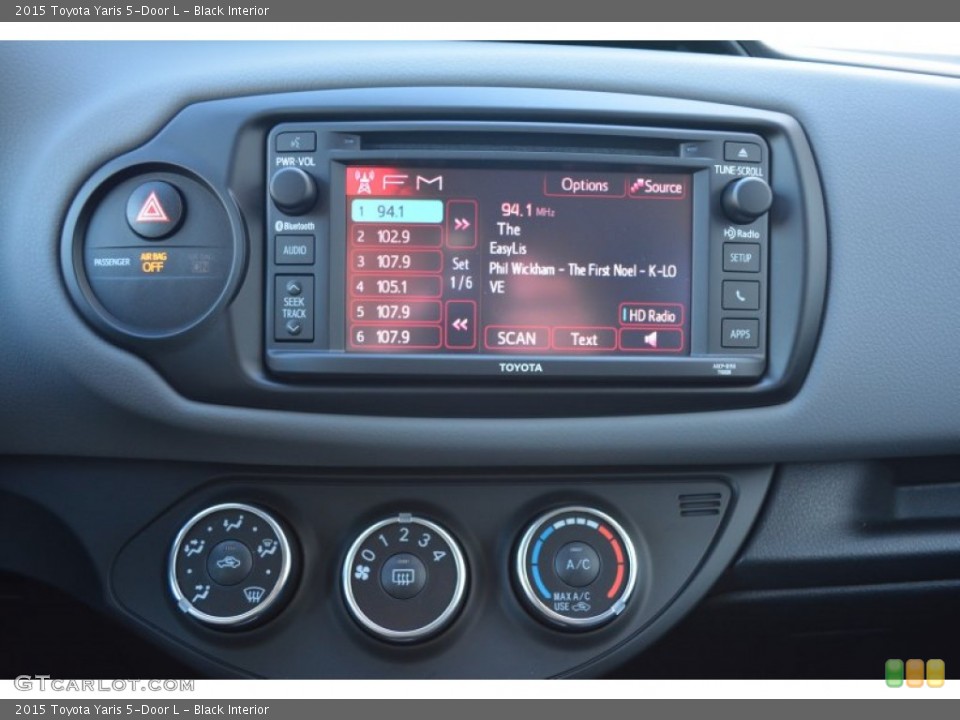 Black Interior Controls for the 2015 Toyota Yaris 5-Door L #99992437