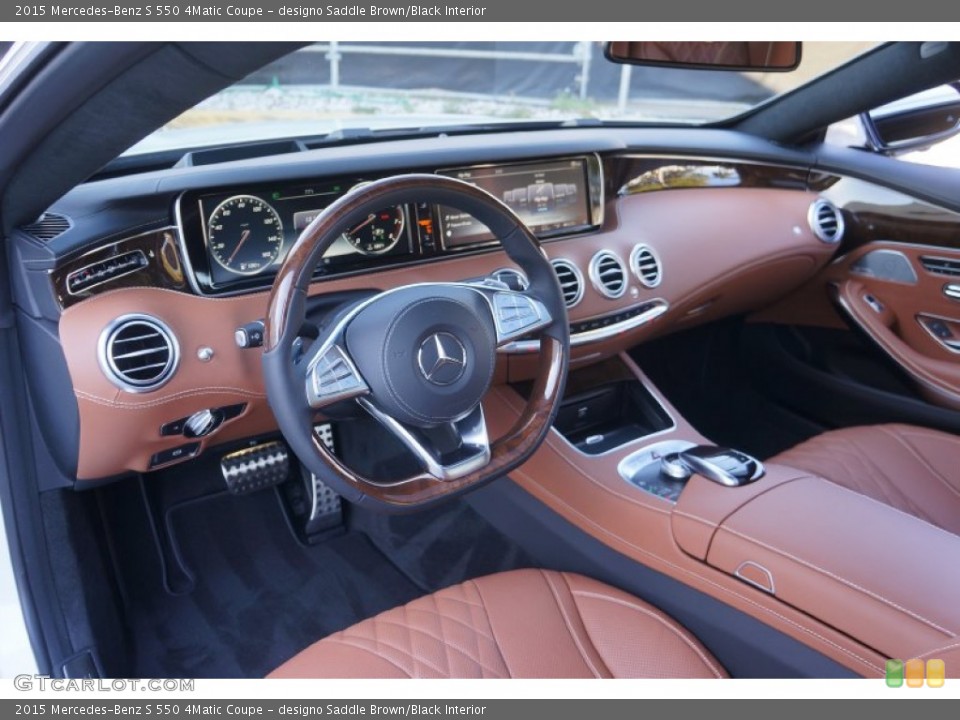 designo Saddle Brown/Black Interior Prime Interior for the 2015 Mercedes-Benz S 550 4Matic Coupe #99997458