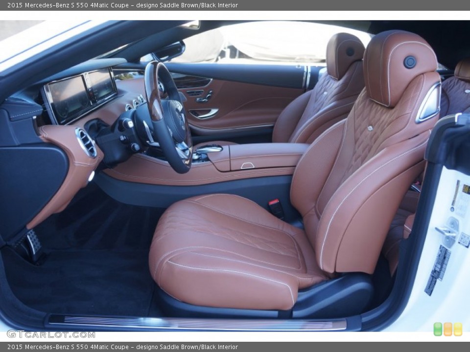 designo Saddle Brown/Black Interior Front Seat for the 2015 Mercedes-Benz S 550 4Matic Coupe #99997477