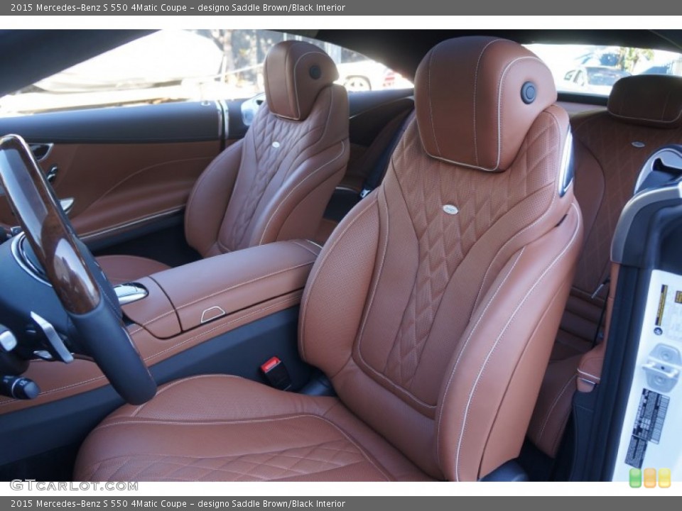 designo Saddle Brown/Black Interior Front Seat for the 2015 Mercedes-Benz S 550 4Matic Coupe #99997501