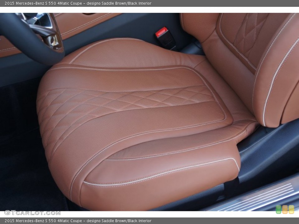designo Saddle Brown/Black Interior Front Seat for the 2015 Mercedes-Benz S 550 4Matic Coupe #99997519