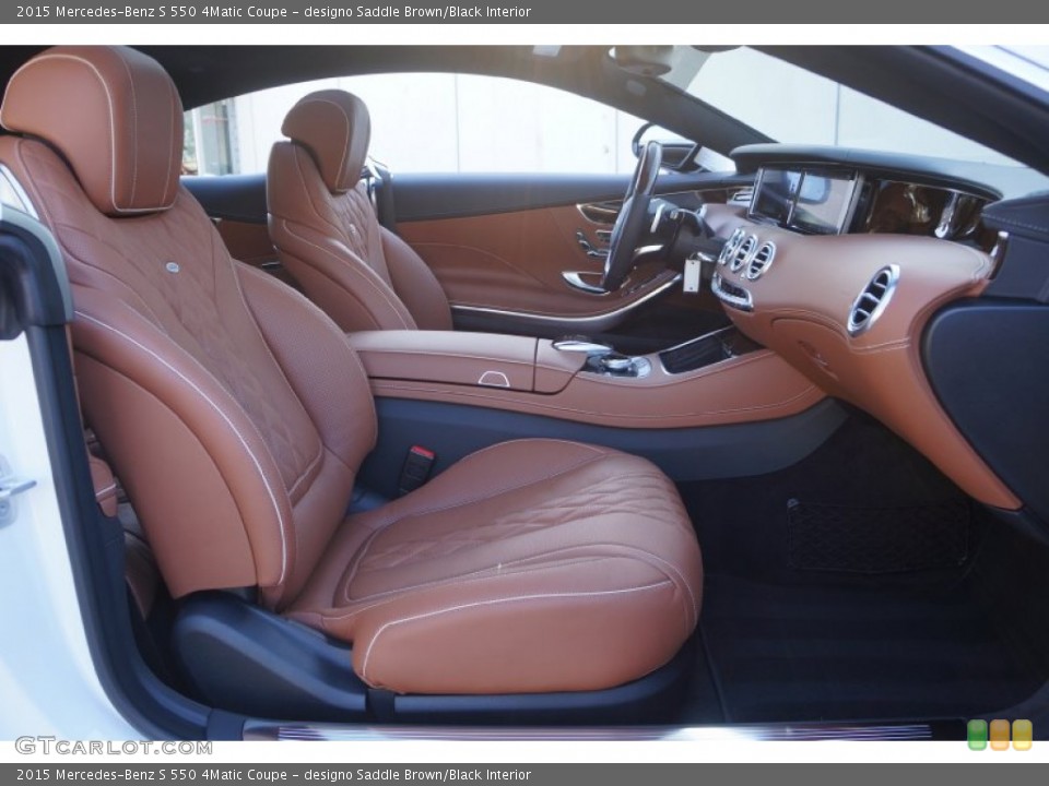 designo Saddle Brown/Black Interior Front Seat for the 2015 Mercedes-Benz S 550 4Matic Coupe #99997744
