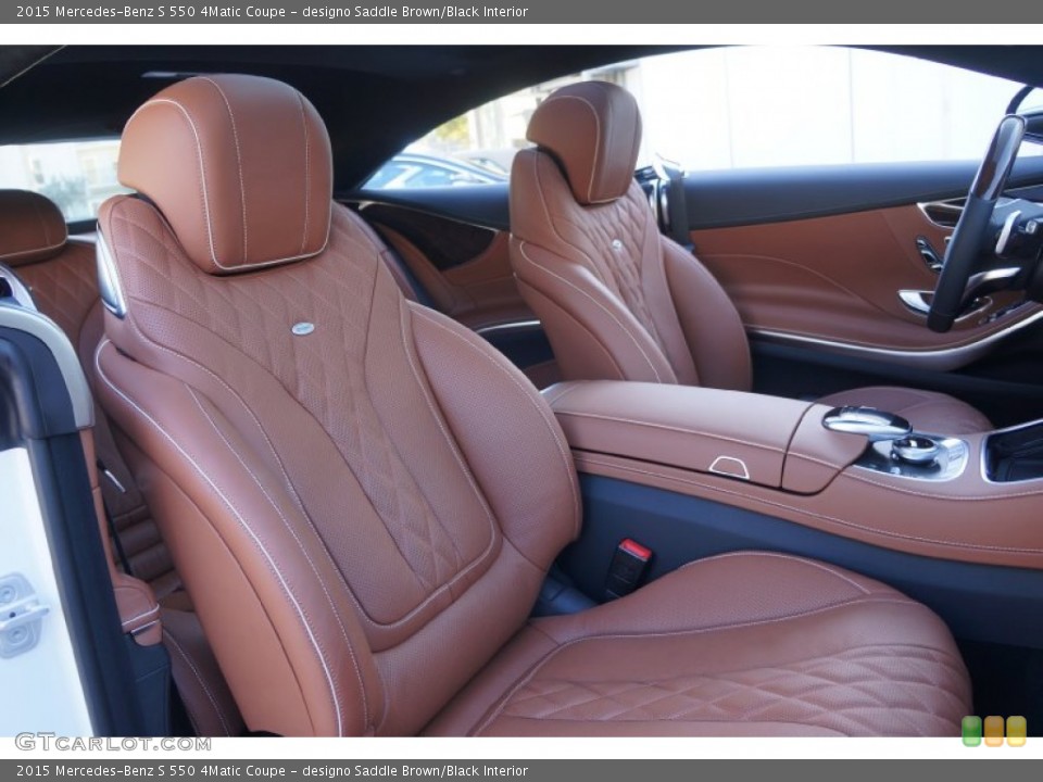 designo Saddle Brown/Black Interior Photo for the 2015 Mercedes-Benz S 550 4Matic Coupe #99997769