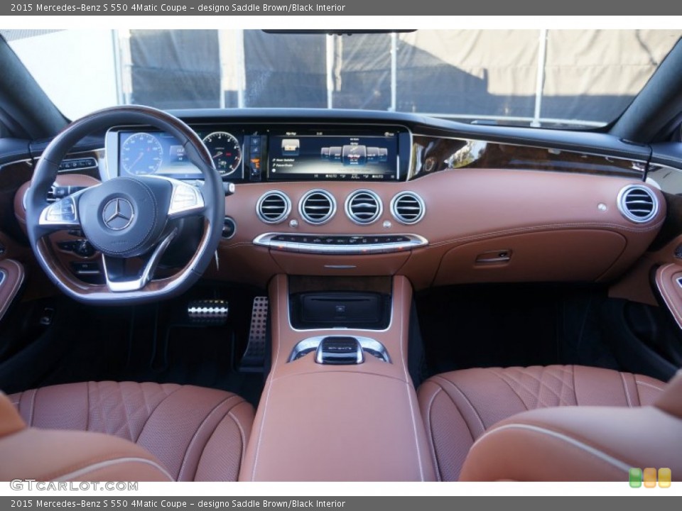 designo Saddle Brown/Black Interior Dashboard for the 2015 Mercedes-Benz S 550 4Matic Coupe #99997879