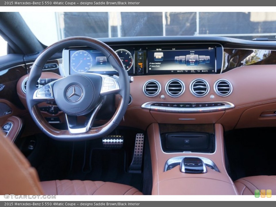 designo Saddle Brown/Black Interior Dashboard for the 2015 Mercedes-Benz S 550 4Matic Coupe #99997900