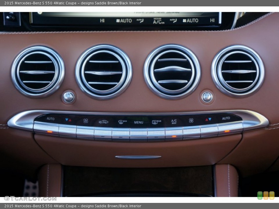 designo Saddle Brown/Black Interior Controls for the 2015 Mercedes-Benz S 550 4Matic Coupe #99997955