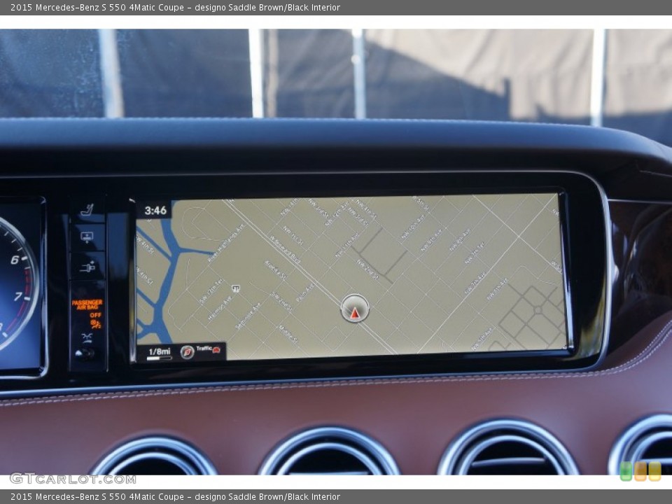 designo Saddle Brown/Black Interior Navigation for the 2015 Mercedes-Benz S 550 4Matic Coupe #99998026