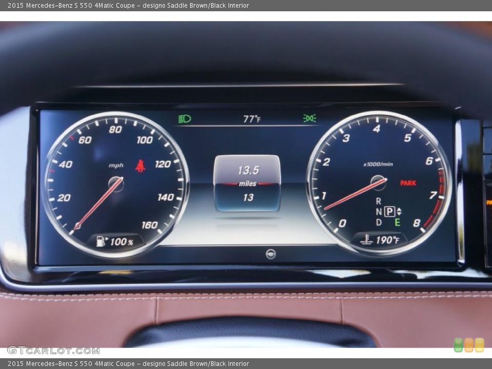designo Saddle Brown/Black Interior Gauges for the 2015 Mercedes-Benz S 550 4Matic Coupe #99998086