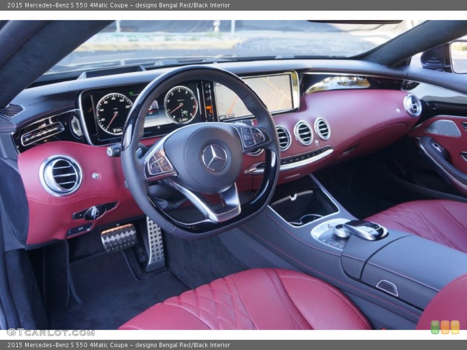 designo Bengal Red/Black Interior Photo for the 2015 Mercedes-Benz S 550 4Matic Coupe #99999754
