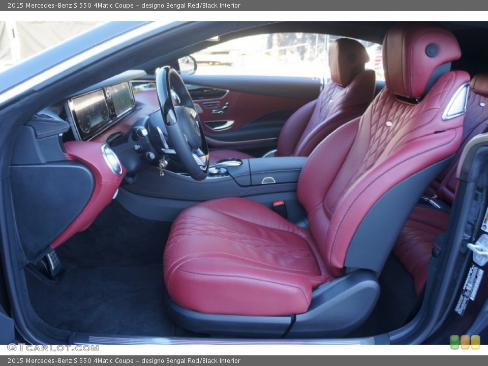 designo Bengal Red/Black Interior Front Seat for the 2015 Mercedes-Benz S 550 4Matic Coupe #99999775