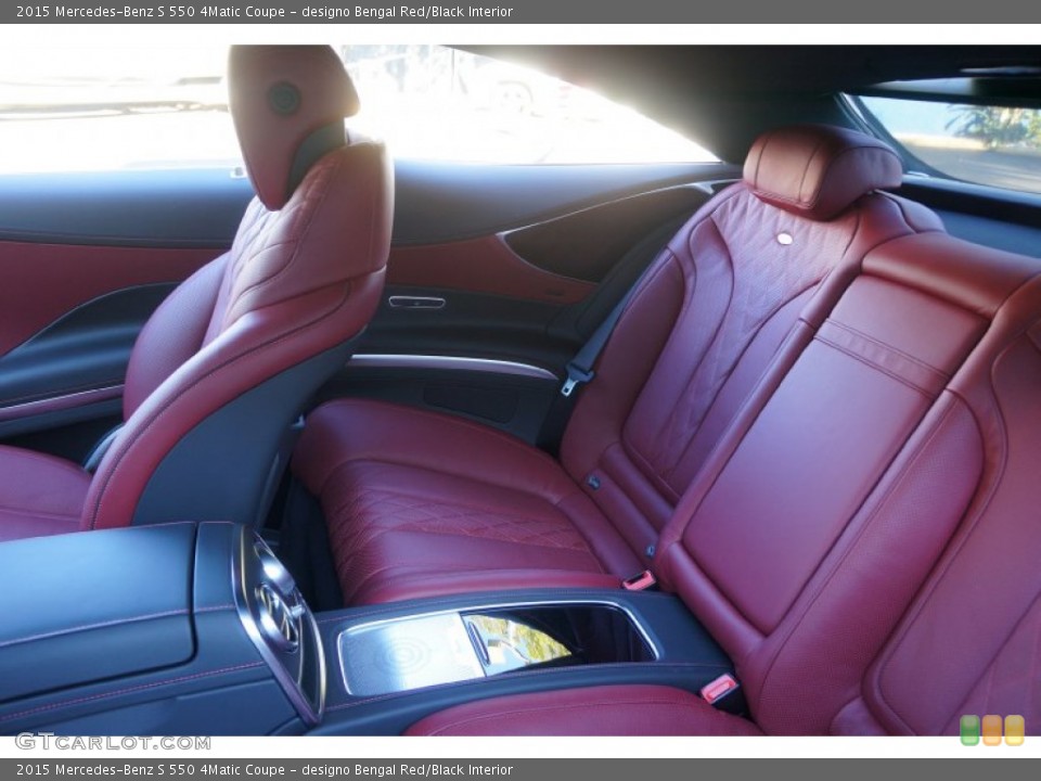 designo Bengal Red/Black Interior Rear Seat for the 2015 Mercedes-Benz S 550 4Matic Coupe #99999878