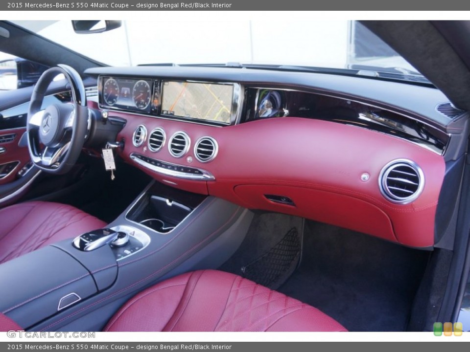 designo Bengal Red/Black Interior Dashboard for the 2015 Mercedes-Benz S 550 4Matic Coupe #99999976