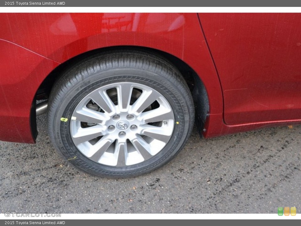 2015 Toyota Sienna Limited AWD Wheel and Tire Photo #100041884