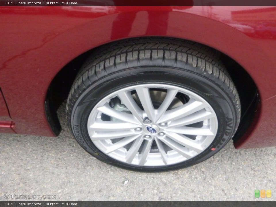 2015 Subaru Impreza 2.0i Premium 4 Door Wheel and Tire Photo #100101580