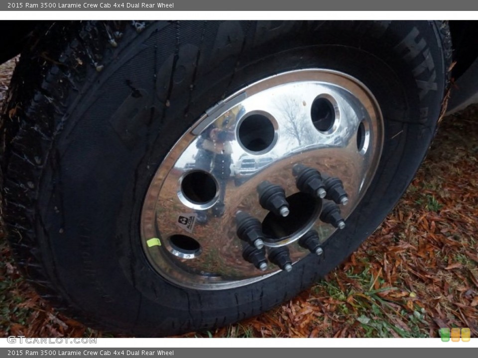 2015 Ram 3500 Laramie Crew Cab 4x4 Dual Rear Wheel Wheel and Tire Photo #100141636