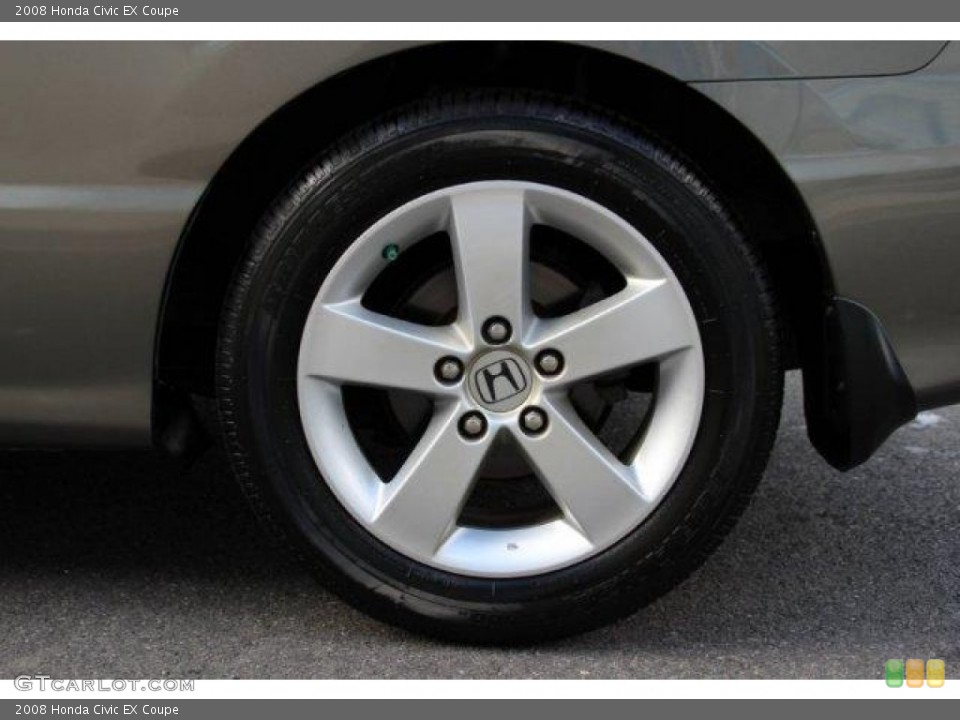 2008 Honda Civic EX Coupe Wheel and Tire Photo #100562216