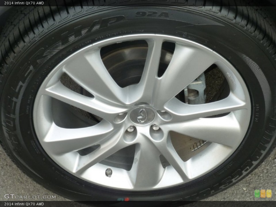 2014 Infiniti QX70 AWD Wheel and Tire Photo #100587776