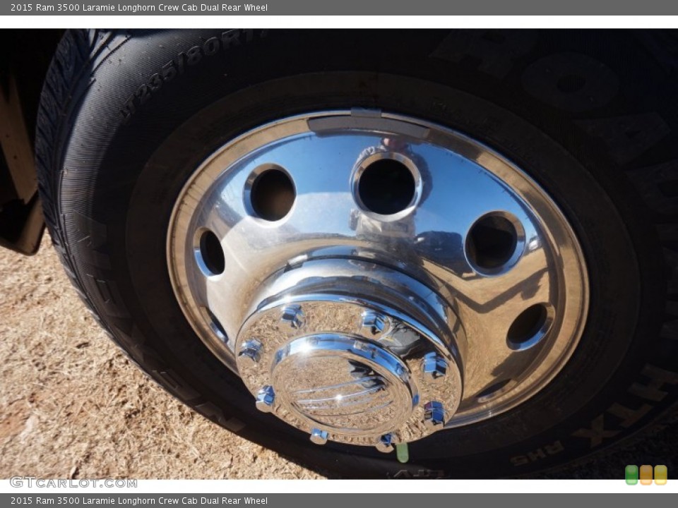 2015 Ram 3500 Laramie Longhorn Crew Cab Dual Rear Wheel Wheel and Tire Photo #100594129