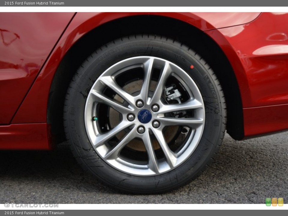 2015 Ford Fusion Hybrid Titanium Wheel and Tire Photo #100687976