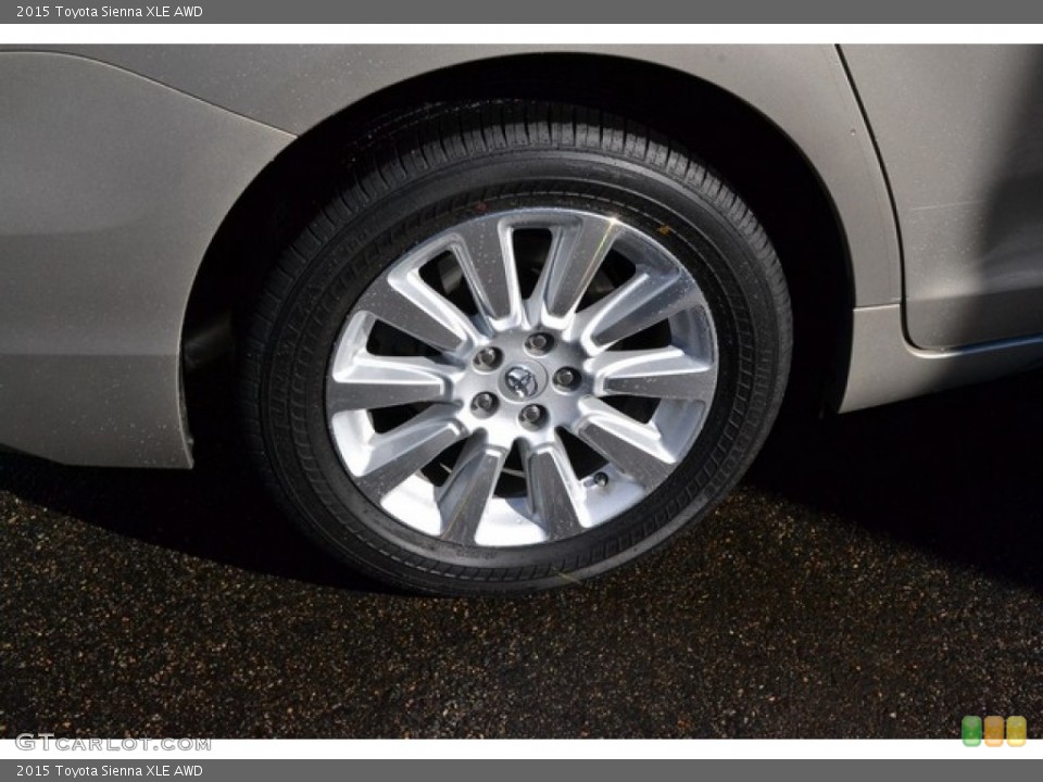 2015 Toyota Sienna XLE AWD Wheel and Tire Photo #100727918