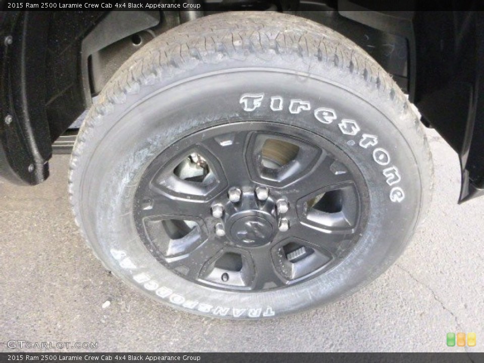 2015 Ram 2500 Laramie Crew Cab 4x4 Black Appearance Group Wheel and Tire Photo #100808360