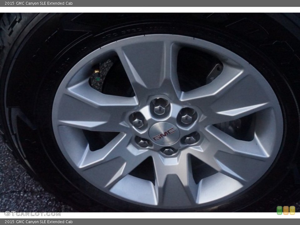 2015 GMC Canyon SLE Extended Cab Wheel and Tire Photo #101314014
