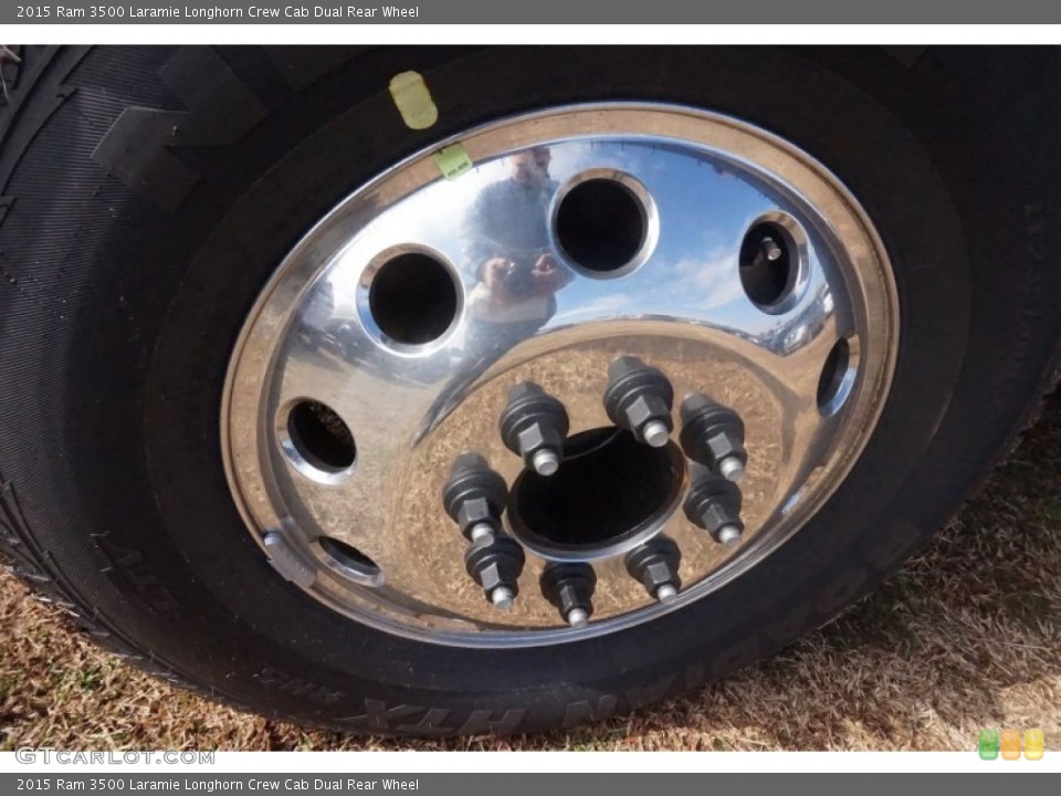 2015 Ram 3500 Laramie Longhorn Crew Cab Dual Rear Wheel Wheel and Tire Photo #101409560