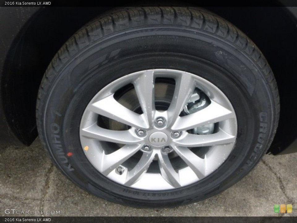 2016 Kia Sorento LX AWD Wheel and Tire Photo #101414243