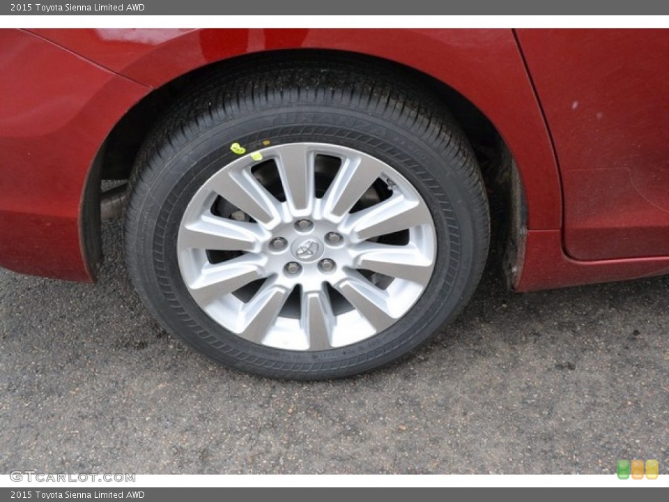 2015 Toyota Sienna Limited AWD Wheel and Tire Photo #101998373