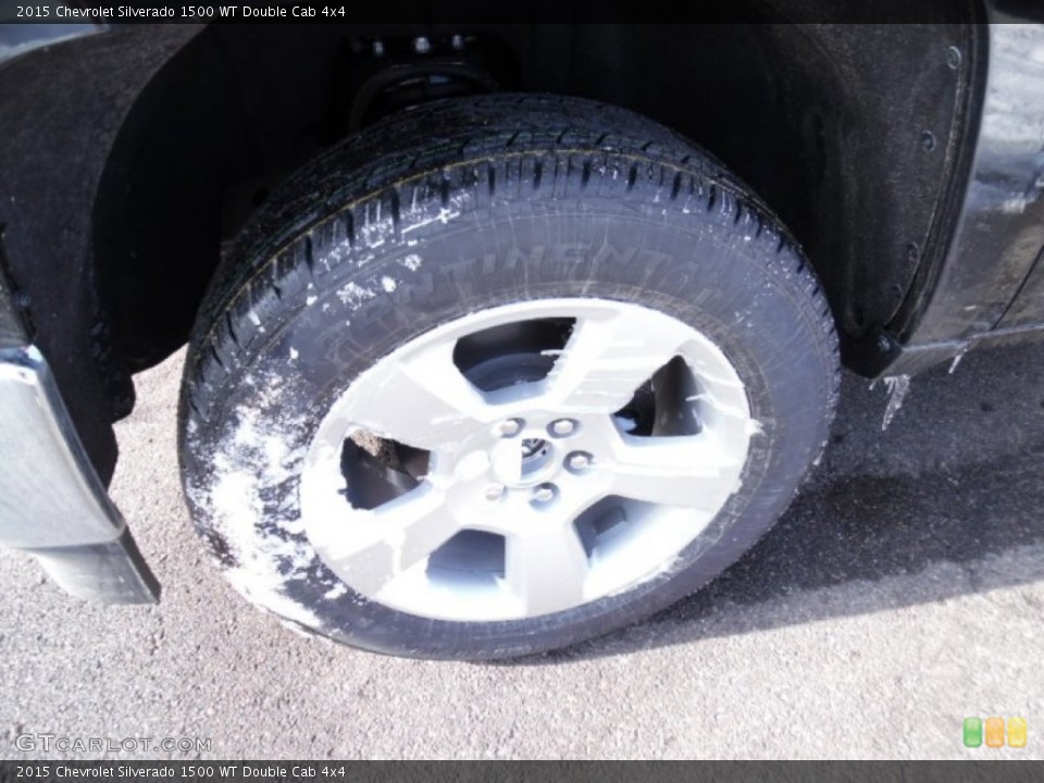 2015 Chevrolet Silverado 1500 WT Double Cab 4x4 Wheel and Tire Photo #102034725