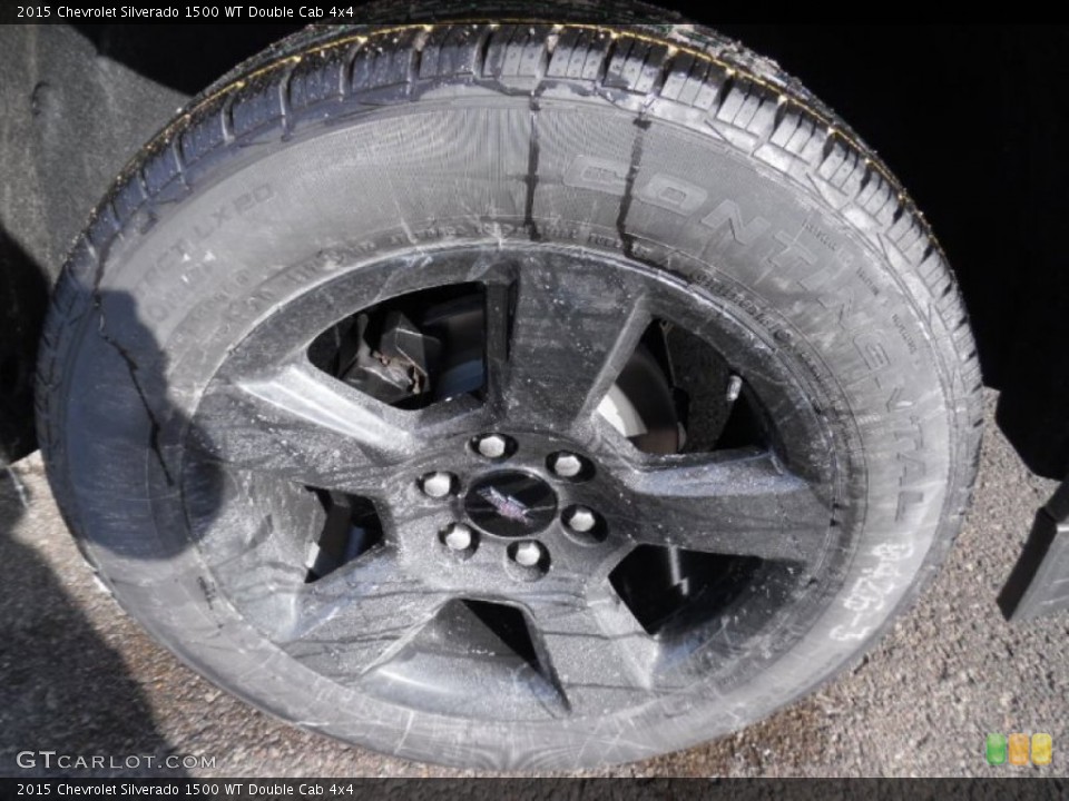 2015 Chevrolet Silverado 1500 WT Double Cab 4x4 Wheel and Tire Photo #102035112