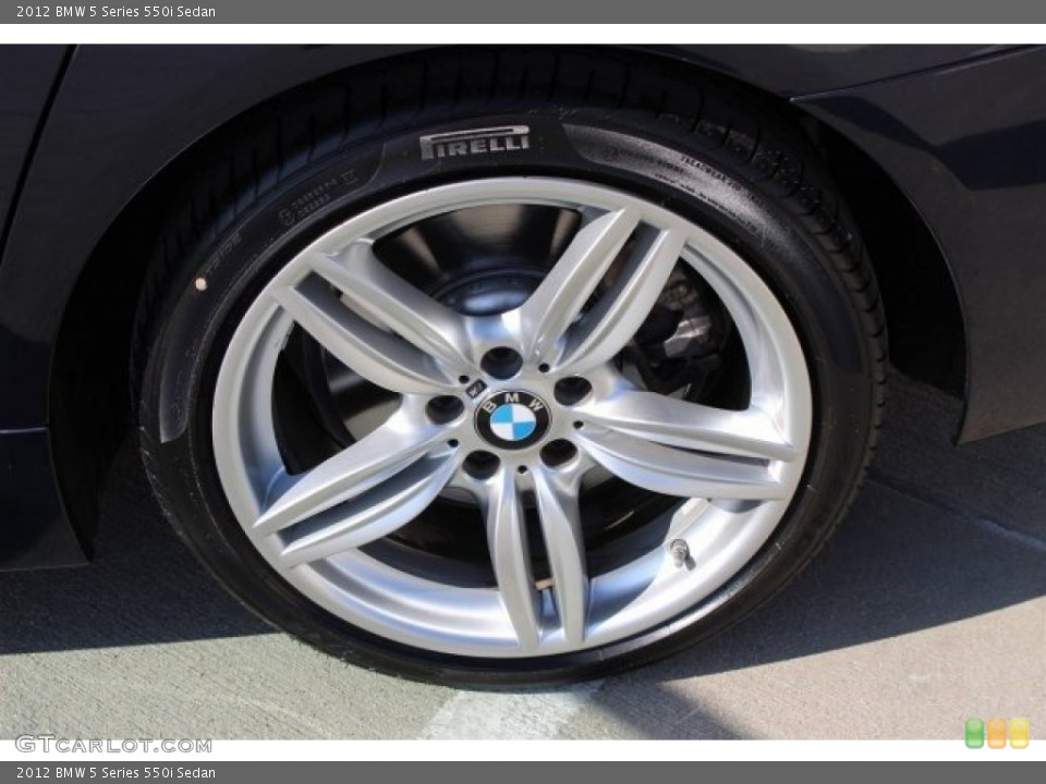 2012 BMW 5 Series 550i Sedan Wheel and Tire Photo #102094812