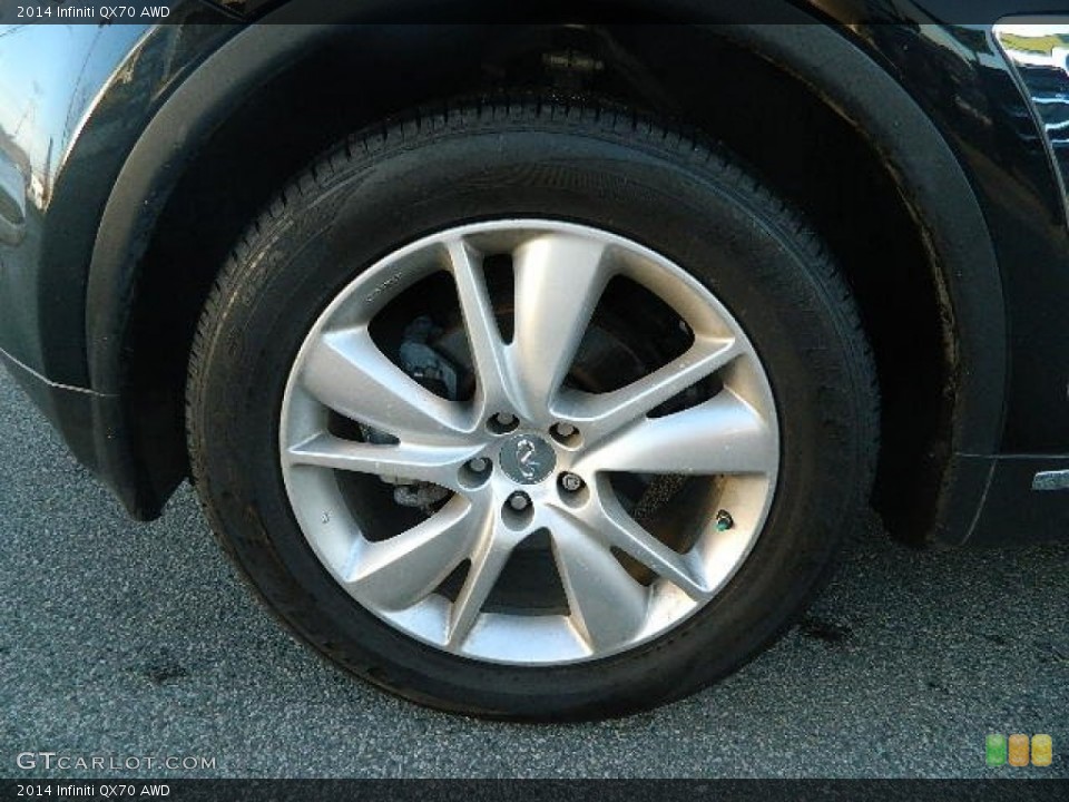 2014 Infiniti QX70 AWD Wheel and Tire Photo #102124200