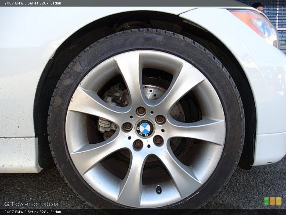 2007 BMW 3 Series 328xi Sedan Wheel and Tire Photo #102172868