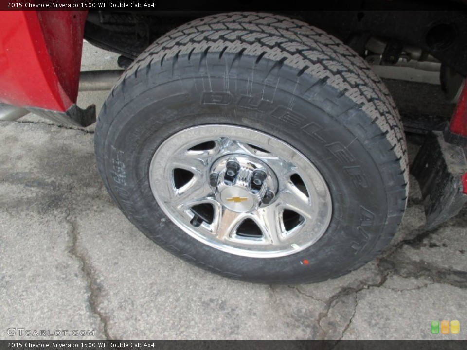 2015 Chevrolet Silverado 1500 WT Double Cab 4x4 Wheel and Tire Photo #102221798