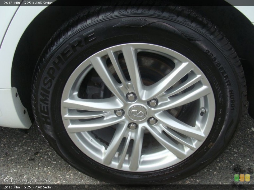 2012 Infiniti G 25 x AWD Sedan Wheel and Tire Photo #102280781