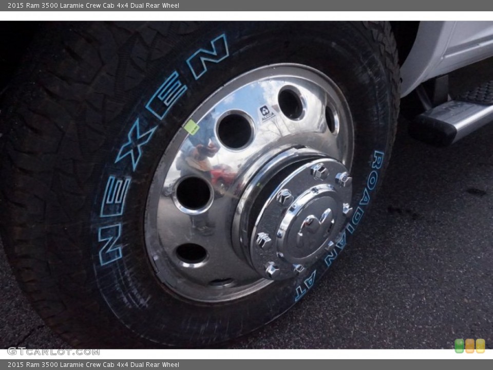 2015 Ram 3500 Laramie Crew Cab 4x4 Dual Rear Wheel Wheel and Tire Photo #102449476