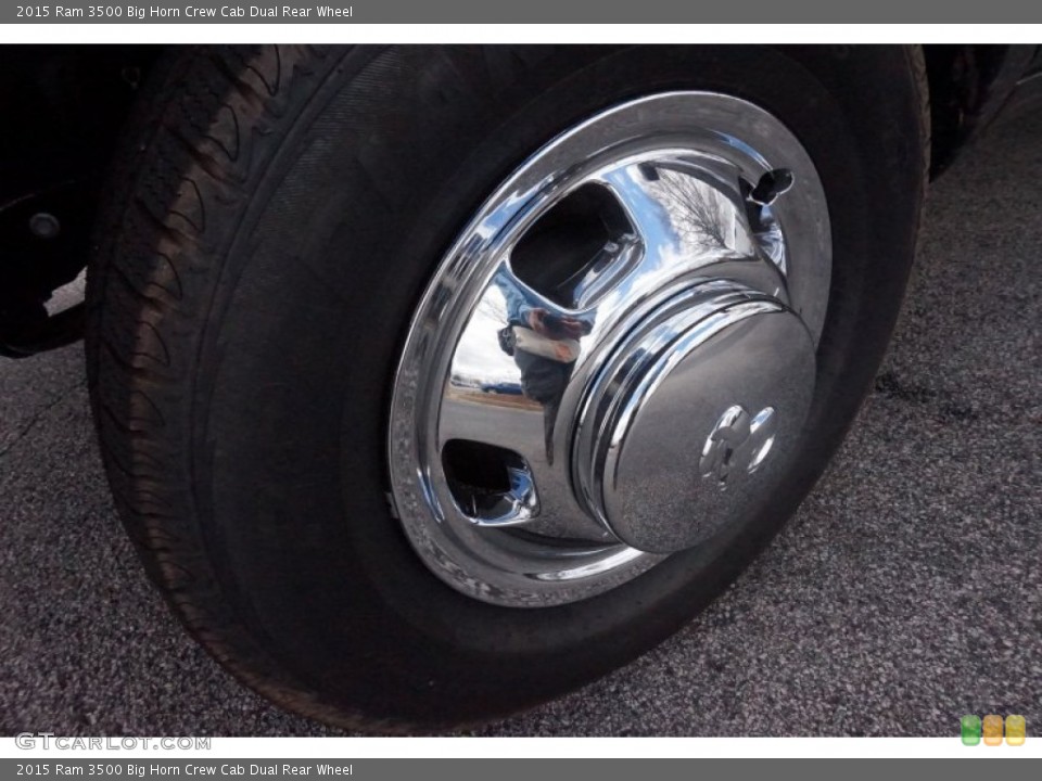 2015 Ram 3500 Big Horn Crew Cab Dual Rear Wheel Wheel and Tire Photo #102454667