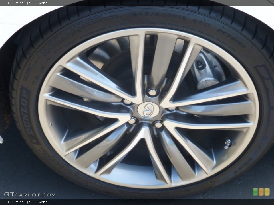 2014 Infiniti Q 50S Hybrid Wheel and Tire Photo #102642036
