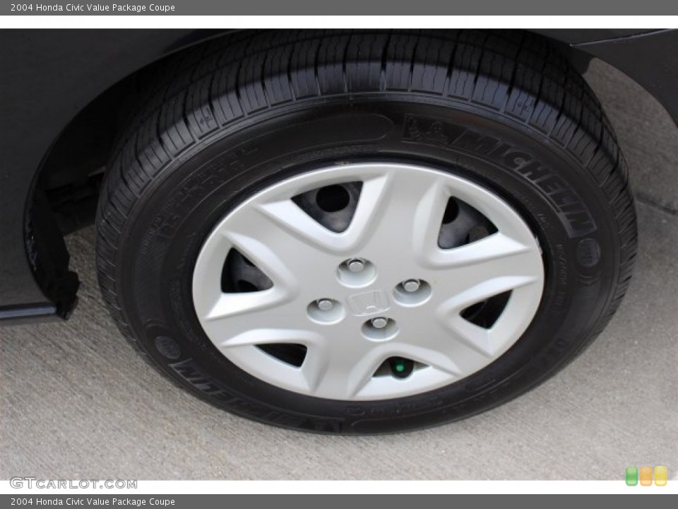 2004 Honda Civic Value Package Coupe Wheel and Tire Photo #102922258