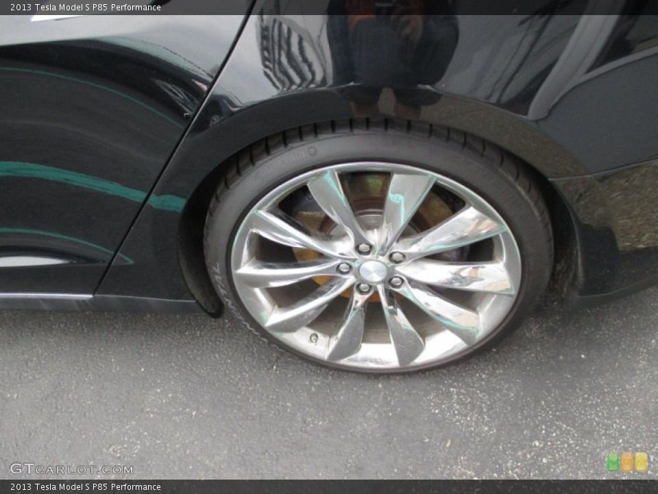 2013 Tesla Model S P85 Performance Wheel and Tire Photo #103064466