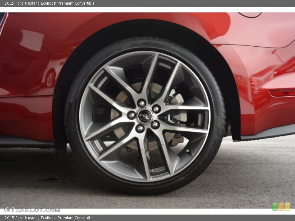 2015 Ford Mustang EcoBoost Premium Convertible Wheel and Tire Photo #103257875