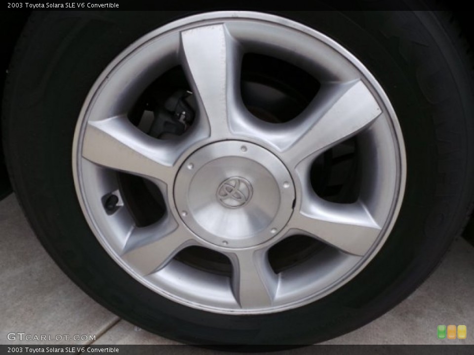 2003 Toyota Solara SLE V6 Convertible Wheel and Tire Photo #103719203