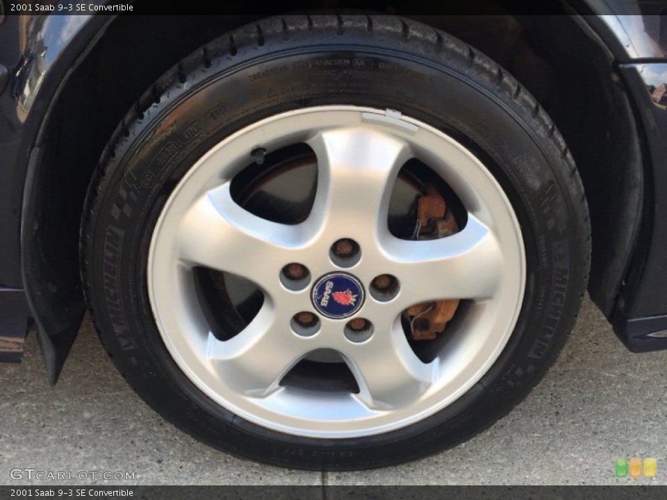 2001 Saab 9-3 SE Convertible Wheel and Tire Photo #105337287