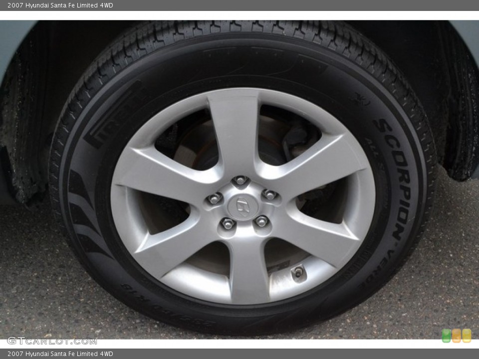 2007 Hyundai Santa Fe Limited 4WD Wheel and Tire Photo #105565722