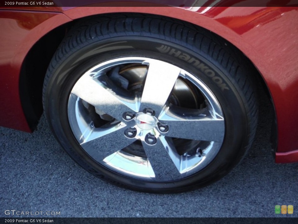 2009 Pontiac G6 V6 Sedan Wheel and Tire Photo #105987798