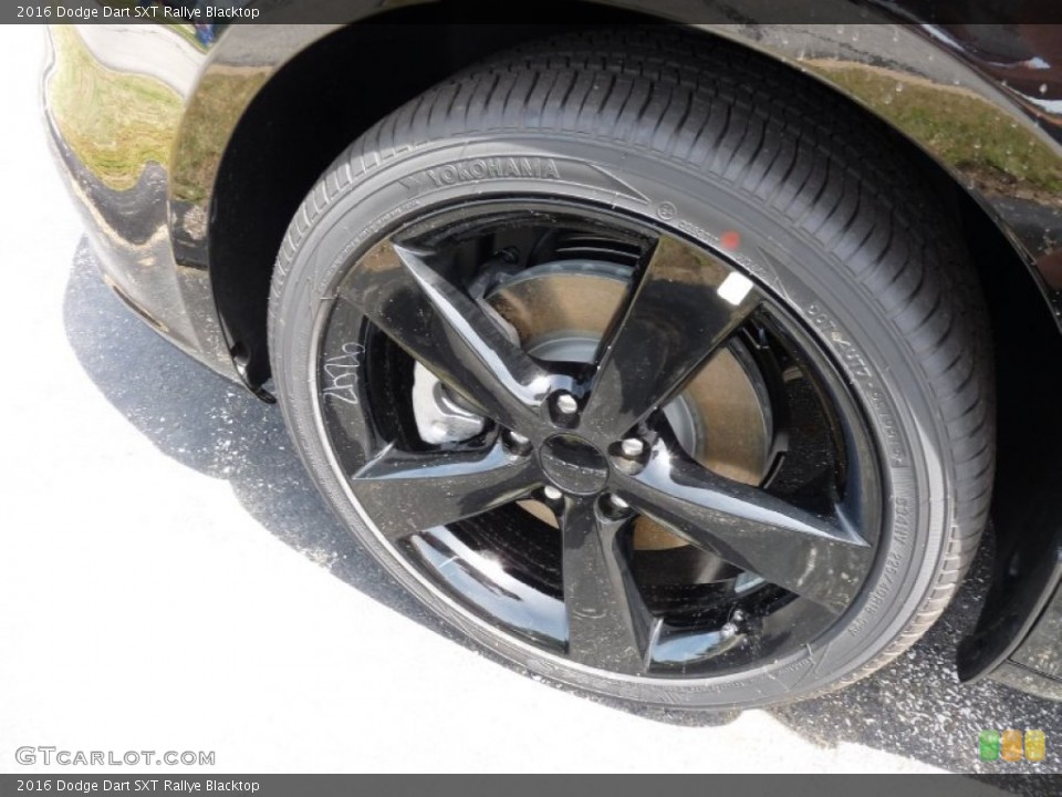 2016 Dodge Dart SXT Rallye Blacktop Wheel and Tire Photo #106255206