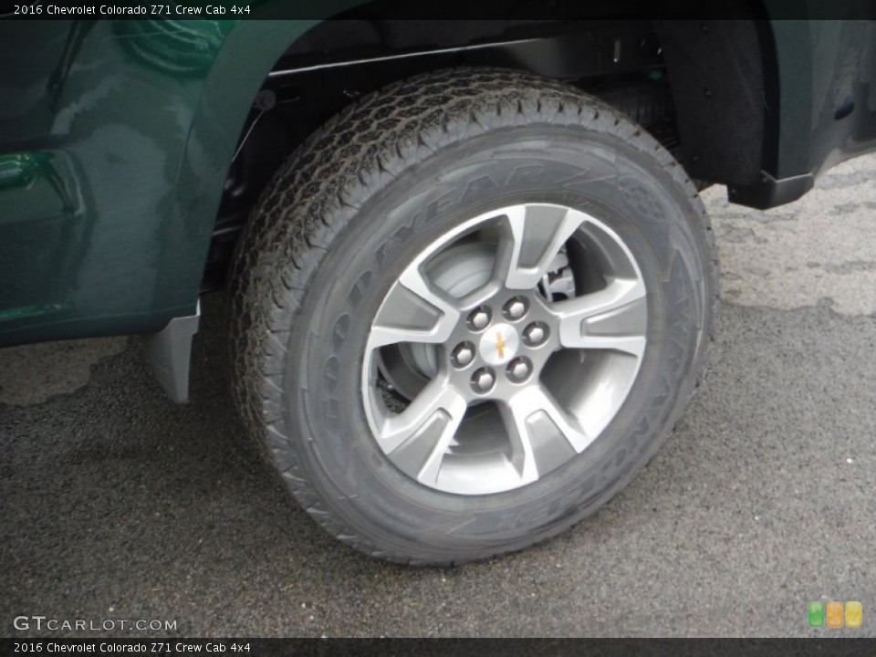 2016 Chevrolet Colorado Z71 Crew Cab 4x4 Wheel and Tire Photo #106471009