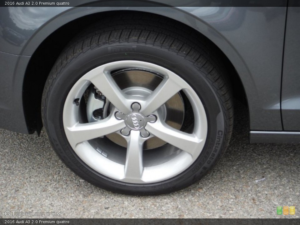 2016 Audi A3 2.0 Premium quattro Wheel and Tire Photo #106657943