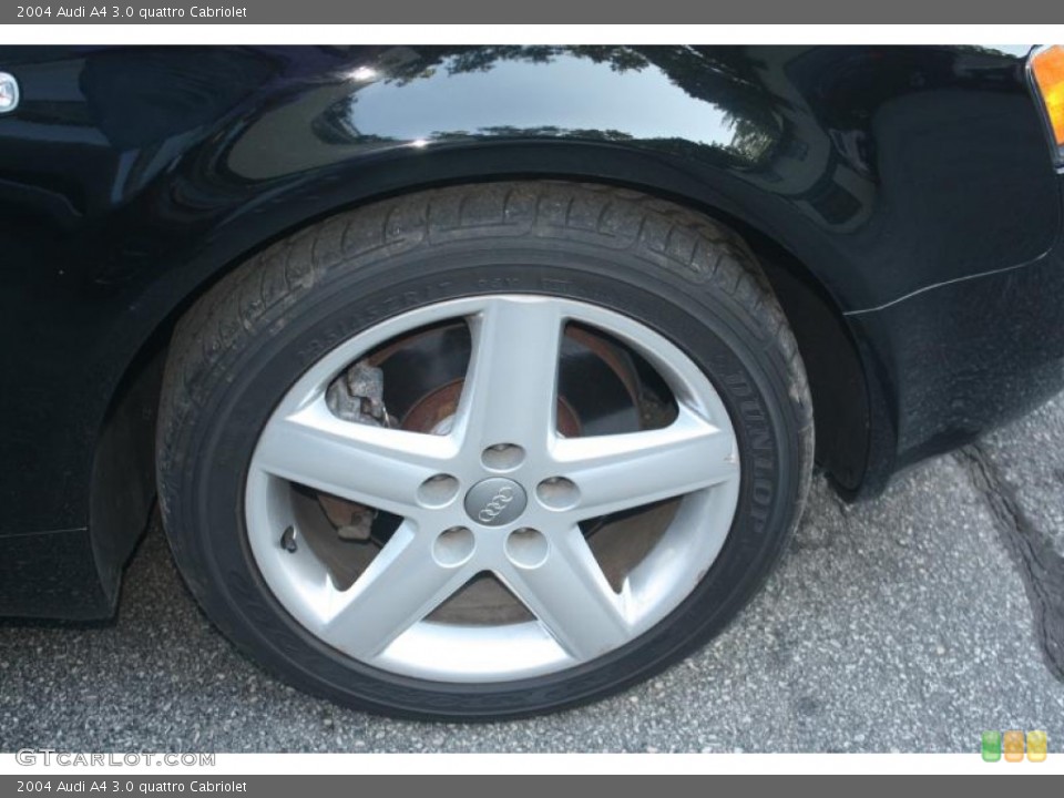2004 Audi A4 3.0 quattro Cabriolet Wheel and Tire Photo #106831506